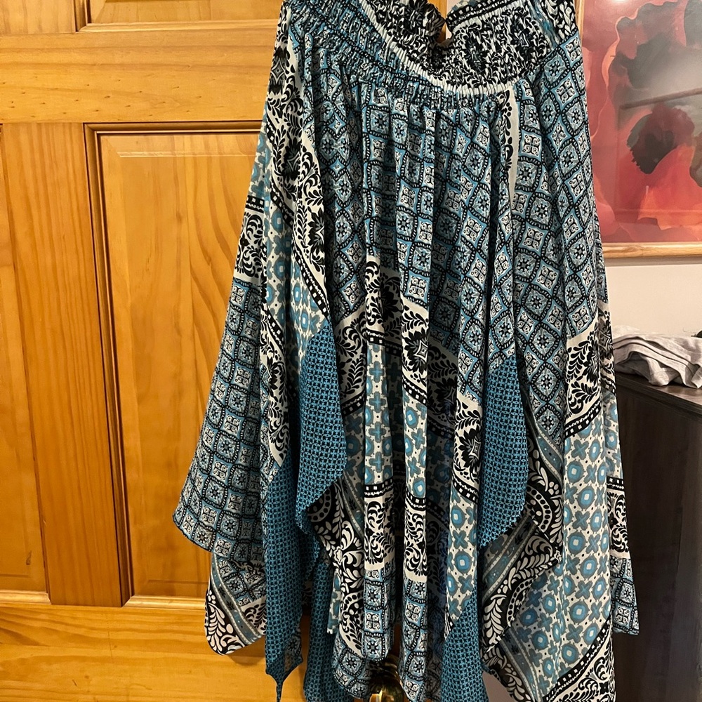 Magic Asymmetrical Blue and Black Skirt